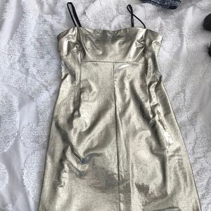gold urban outfitters dress